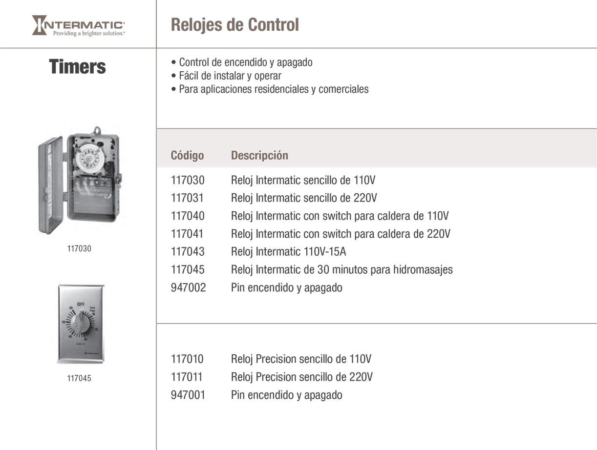 Timers Intermatc