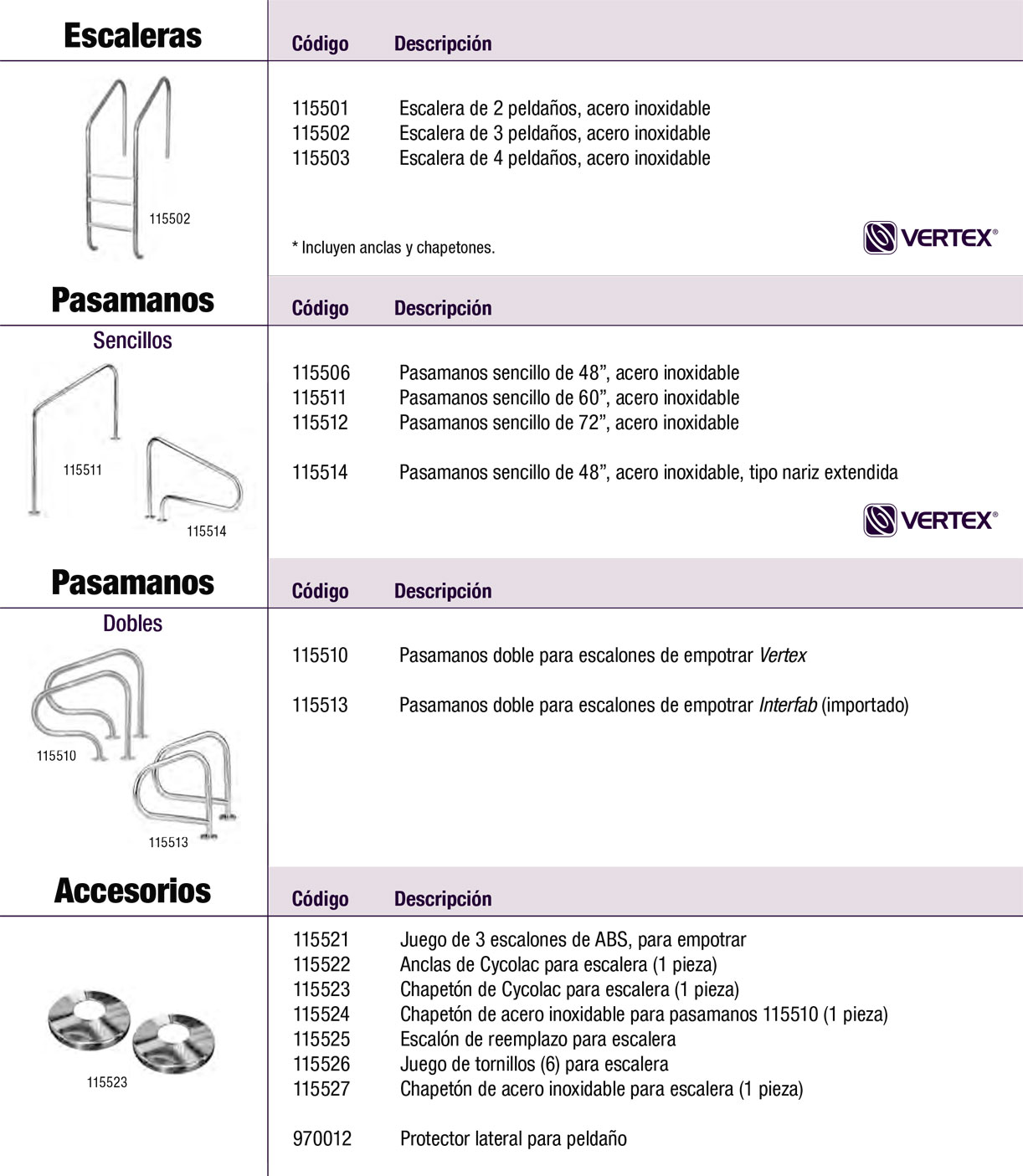 Escaleras y Pasamanos