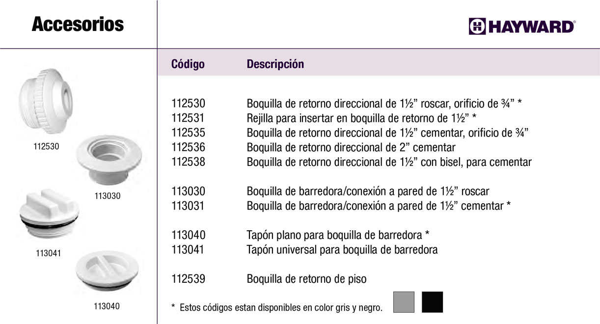 Accesorios Hayward 2