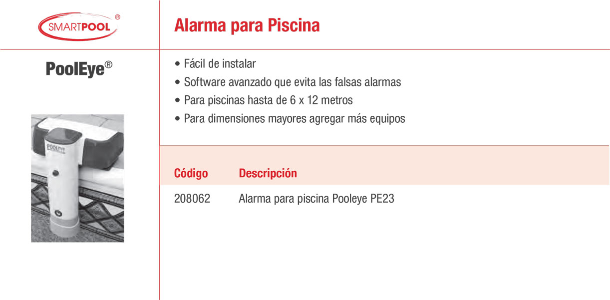 Alarmas para Piscinas